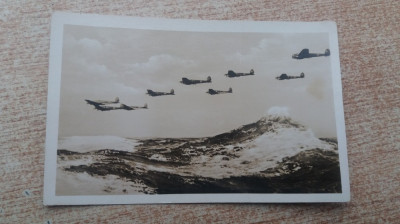 C.P. ww2 Avion German- escadrila peste Marea Nordului. foto