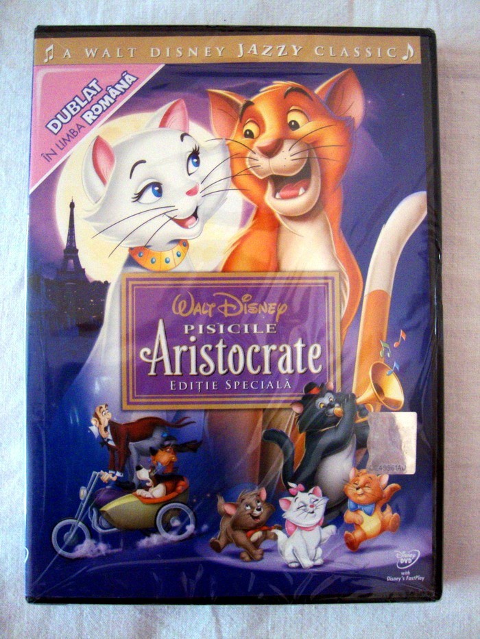 PISICILE ARISTOCRATE [1970] (DISNEY ORIGINAL, SIGILAT, ROMANA) | arhiva  Okazii.ro