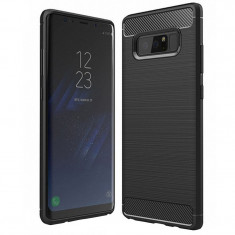 Husa Carbon pentru Samsung Galaxy Note 8, Negru foto