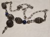 COLIER argint TRIBAL cu LAPIS LAZULI afghan VECHI de Efect MASIV Lant RAR superb