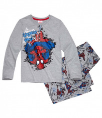 Pijama cu maneca lunga Spiderman gri foto