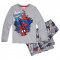 Pijama cu maneca lunga Spiderman gri