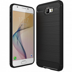 Husa Carbon pentru Samsung Galaxy J5 Prime, Negru foto