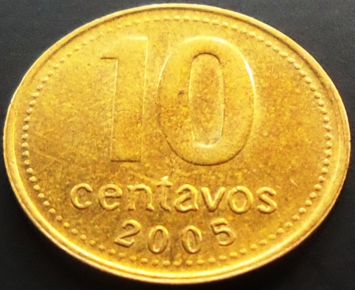 Moneda 10 CENTAVOS - ARGENTINA, anul 2005 *cod 3106 = A.UNC