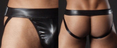 Suspensori / Lenjerie fara spate / Jockstrap imitatie de piele - marimea L foto