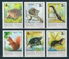 UNGARIA 1986 - FAUNA - SERIE DE 6 VALORI - NESTAMPILATA - MNH / fauna83 foto