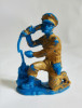 Figurina soldat armata razboi, albastru/maro, deosebit, 5 cm, plastic