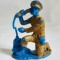 Figurina soldat armata razboi, albastru/maro, deosebit, 5 cm, plastic