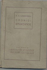 Longinescu - Cronici Stiintifice foto