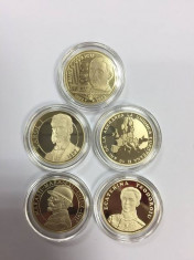 set complet de monede 50 bani proof si comemorative foto