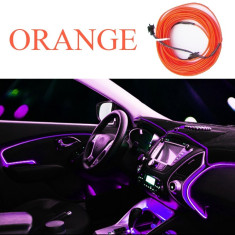 Fir neon, lumina ambientala auto - Orange (3M lungime) foto