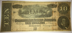 10 dollars - confederate states of america foto