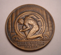 Medalie Regalista Uzinele de Fier si Domeniile Resita - Gravor Becker foto