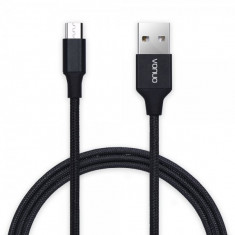 Cablu de date USB - MicroUSB Vonuo Nylon 1m rosu Original foto