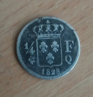 1/4 Franc 1828 -ag. foto