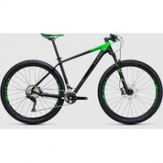 BICICLETA CUBE REACTION GTC RACE 2X carbon green 2017 foto