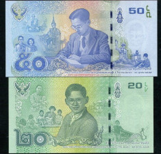 Bancnota Thailanda 20 si 50 Baht 2017 - PNew UNC ( set x2 - comemorative ) foto
