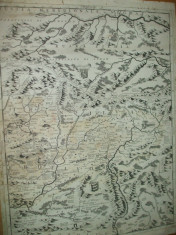 Transivania Moldova Rusia Venetia 1692 V. M. Coronelli harta alb - negru foto