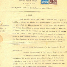 Z94 DOCUMENT VECHI -EXTRACT DIN REGISTRUL ACTELOR DE NASTERE PE ANUL 1912-LEONTE