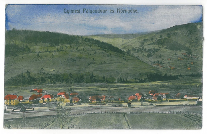 4026 - GHIMES, Bacau, railway, Romania - old postcard - used - 1909