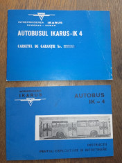 CARTE TEHNICA- AUTOBUS IK-4 + CARNETUL DE GARANTIE, 1979 foto