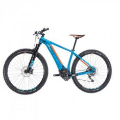 BICICLETA CUBE REACTION HYBRID SLT 500 Blue Orange 2018 foto