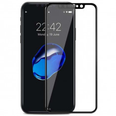 Geam Folie Sticla Protectie Display iPhone X / XS / 11 Pro Acoperire Completa Negru 6D foto