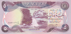 Bancnota Irak 5 Dinari 1980 - P70 UNC foto