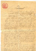 Z86 DOCUMENT VECHI -TESTAMENT ANUL 1910 -CALITA MARIN POROJAN-TIMBRU FIX 5 LEI