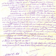 Z81 DOCUMENT VECHI-PROCES VERBAL A639 - DIN 27 IANUAIE 1887 -BRAILA-TIMBRU SEC