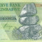 Bancnota Zimbabwe 2 Dolari 2016 - PNew UNC ( Bond Note - prima serie AA )