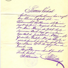 Z78 DOCUMENT VECHI-ANUL 1897- PROCES VERBAL-SUBCOMISAR CATRE MARIA DOICIU-GALATI