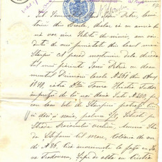 Z80 DOCUMENT VECHI-ACTU DE VANDARE(VANZARE)ANUL 1887-TOMA CHRISTEA -BRAILA