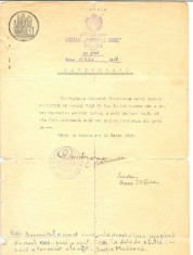 Z99 DOCUMENT VECHI -CERTIFICAT-LICEUL ,,PRINCIPELE CAROL&amp;quot; TULCEA- NITA GH. ION foto