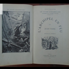 Jules Verne L'archipel en feu/Arhipelagul in flacari Hachette editie ilustrata