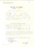 Z87 DOCUMENT VECHI -DECIZIE DE PENSIE ANUL 1967-MINISTERUL FORTELOR ARMATE