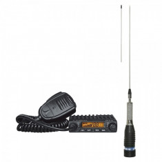 Kit Statie radio CB Albrecht AE 6110 ASQ + Antena Midland ML145 cu magnet foto