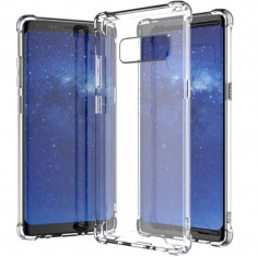 Husa silicon strong pentru Samsung Galaxy Note 8, Transparent foto