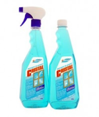 Detergent pentru geamuri Cristal Glass 2x750 ml AQA Choice foto