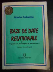 Baze De Date Relationale Organizare, Interogare Si Normalizar - Marin Fotache ,541036 foto