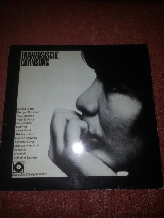 Chansons Muzica franceza Greco Montand Piaf Chevalier Patachou Jeanmaire Philips Ger vinil vinyl EX