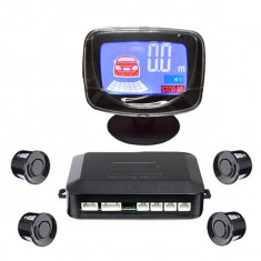 set/ kit 4 senzori de parcare cu display LCD color 3x5,4 cm, avertizare sonora foto