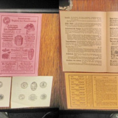 5 Reclame vechi de carti 3hartie si 2 carton anii 1920 stare foarte buna.