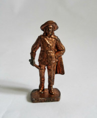 Figurina Kinder metal, Muschetar Musketeer, 4 cm, cupru foto