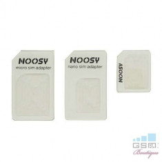 Adaptor 3 in 1 Nano SimLaMicrosim / Standard Sim iPhone 5c Alb foto