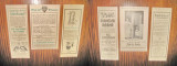 3 Reclame vechi de carti anii 1920 carton calitate.