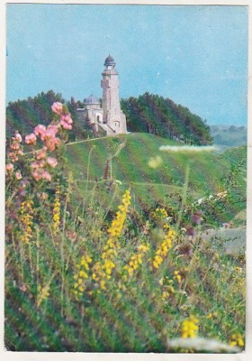 bnk cp Mausoleul eroilor de pe muntele Mateias ( Arges ) - circulata foto