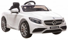 Masinuta electrica Mercedes SL65 AMG alb cu portiere foto