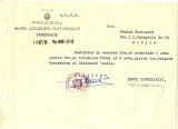 Z110 DOCUMENT VECHI-PREZIDIUL MARII ADUNARI NATIONALE - R.P.R. - CANCELARIA-1952