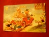 Ilustrata comica- Animale si automobil -Anglia , francata cu straif 1 pence uz., Circulata, Printata